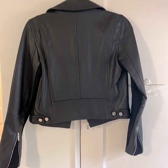 Theory Black Leather Moro Jacket size P/XS - Picture 3 of 4